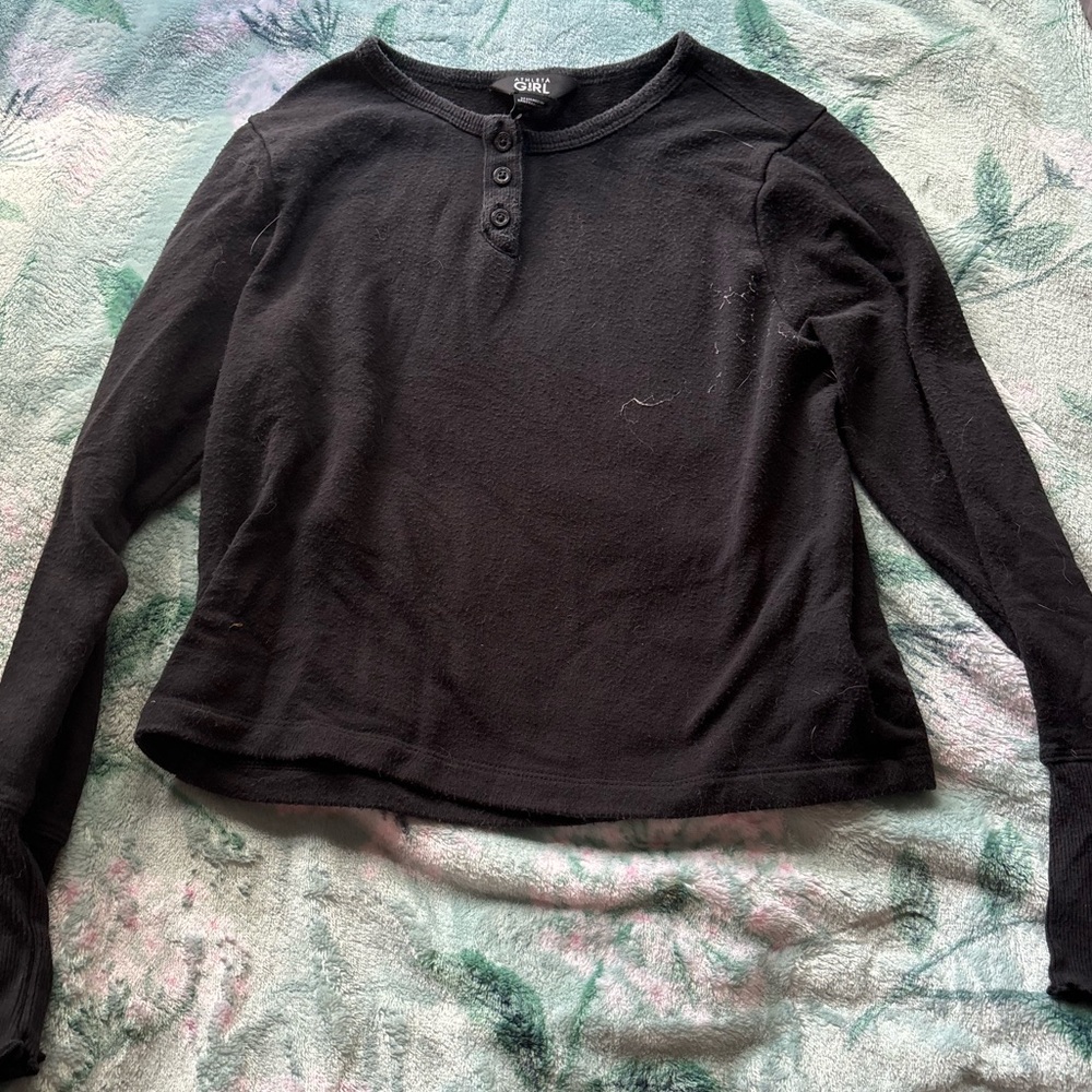 Athleta girl black long tee